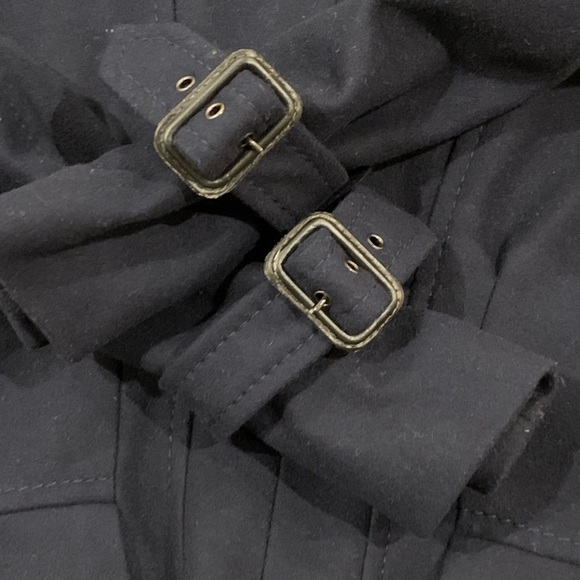 Navy Blue BCBGMAXAZRIA Ruffled Short Coat - Picture 6 of 6